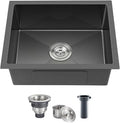 22 x 18 Inch Undermount Kitchen Sink, 18 Gauge Stainless Steel Handmade Single by DROPINKITCHENSINK