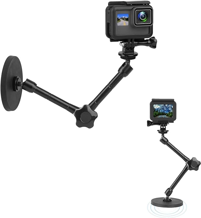 Magnetic Camera Mount for GoPro Hero/Insta 360 / DJI OSMO/AKASO Action Camera by Mippko