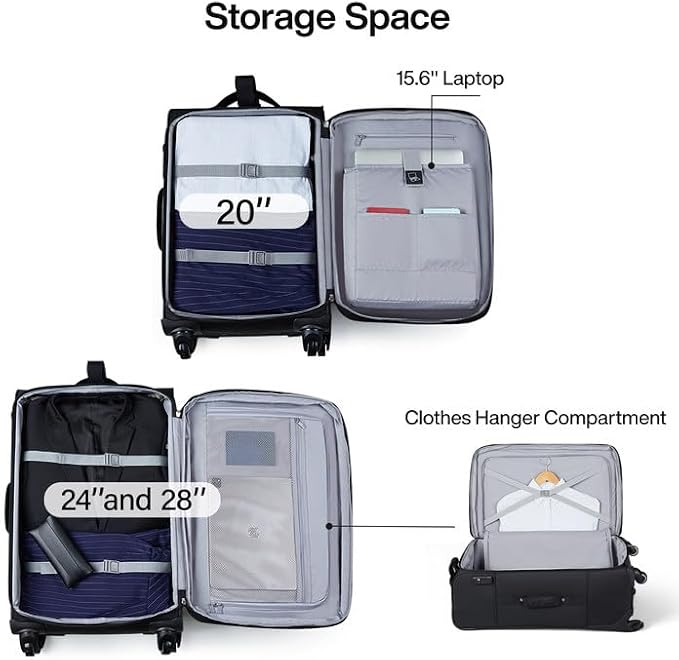 Hanke Luggage Sets 2 Piece Softside Expandable Luggage - Image 7