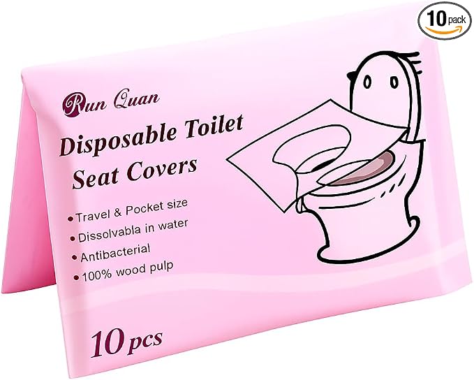Disposable Toilet Seat Covers – Pack of 10 | Flushable & Portable Travel Toilet by Unknown