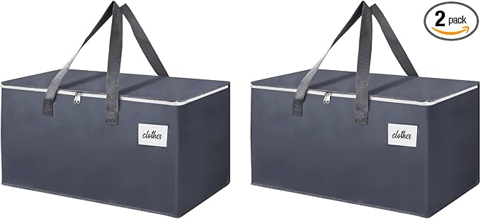 2 Pack Extra Large 93L Moving Bags, 60lb Heavy Duty Moving Totes by Unknown