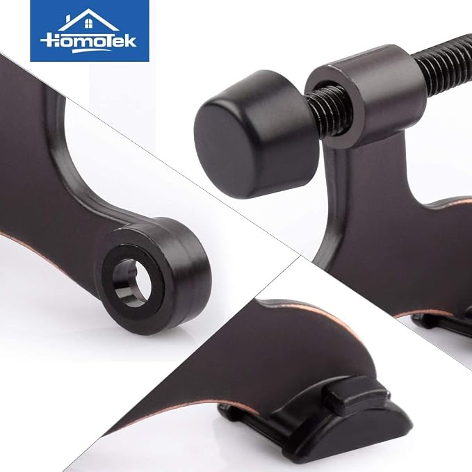 HOMOTEK 4 Pack Hinge Pin Oil Rubbed Bronze Door Stopper, Adjustable Deluxe - Image 6
