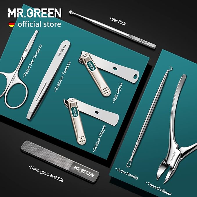 MR.GREEN Manicure Sets Pedicure Kits Stainless Steel Nail Clipper Personal Care - Image 3