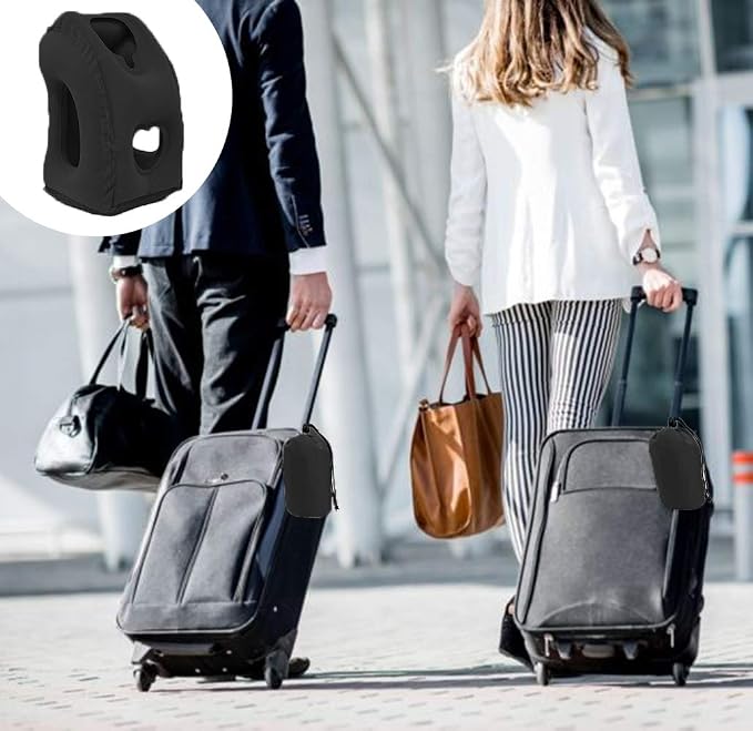 Inflatable Travel Pillow for Airplane, Neck Air Pillow for Sleeping to Avoid - Image 8