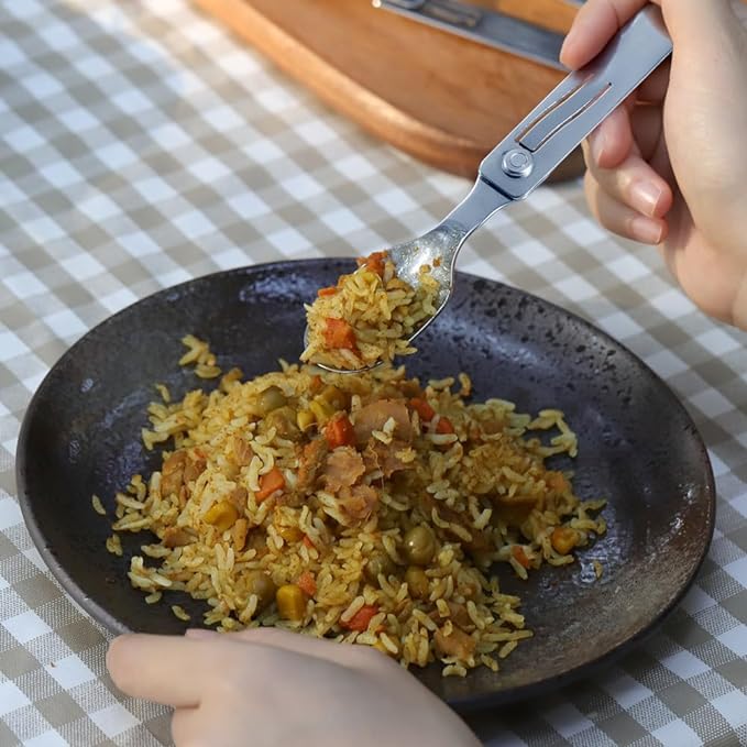 Roxon C2 Camping Utensil 2 in 1 Detachable Folding Cutlery - Image 9