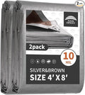 RAINDEWAY Tarps Heavy Duty Waterproof 4x8 Feet, 10Mil Multipurpose Small Tarp by RAINDEWAY