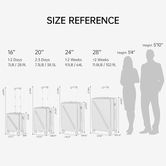 MILADA Carry On Luggage 22x14x9 Airline Approved - Image 3