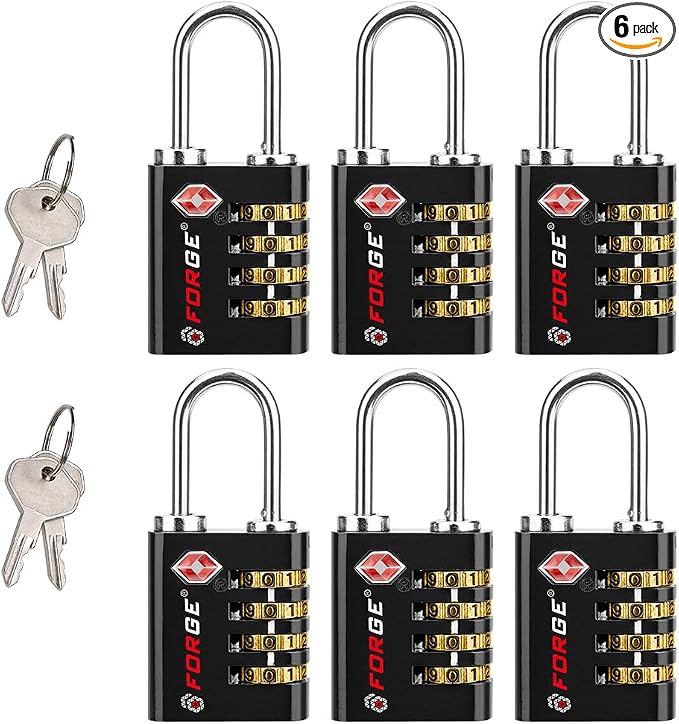 Forge Dual-Opening: Key or Combination Access Lock, TSA Approved Locks by Forge