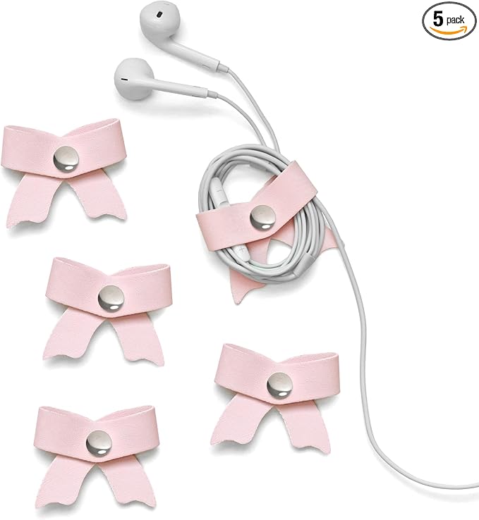 SenseAGE 5 Pack Cord Organizer, Bow Cord Keeper, Cable Organizer USB Holder by SenseAGE