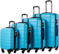 Coolife Luggage 4 Piece Set Suitcase Spinner Hardshell Lightweight TSA Lock by COOLIFE