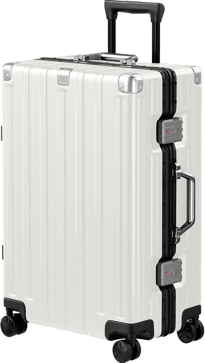 Krute Luggage 24 Inch Aluminum Frame Zipperless Suitcase by Krute