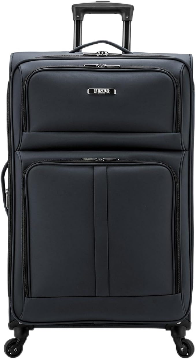 U.S. Traveler Anzio Softside Expandable Spinner Luggage, Dark Grey, by USTraveler