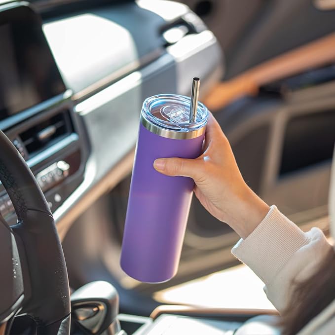 koodee Tumbler with Lid and Straw-20 oz Stainless Steel Vacuum Insulated Water - Image 2