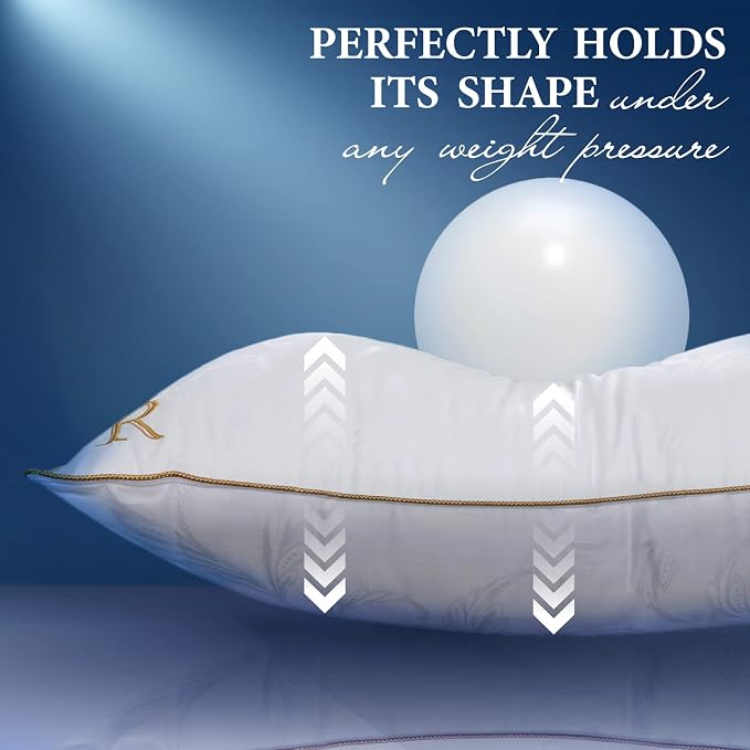 Royal Therapy Pillows King Size Set of 2, Down Alternative Bed Pillows - Image 2