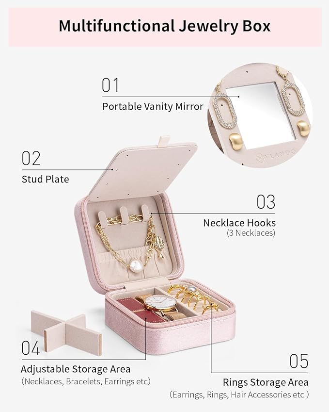 Vlando Preppy Stuff for Teen Girls, Girls Jewelry Box, Teen Girl Chid Gifts - Image 4