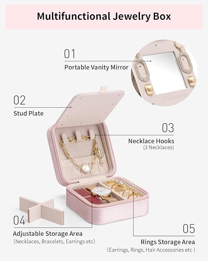 Vlando Mom Gifts for Women, Travel Jewelry Case for Mother Gifts, Travel Gifts - Image 4
