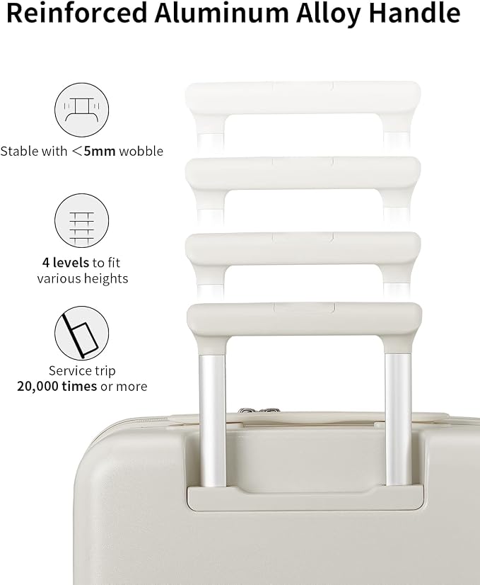 aji Expandable Top Opening 26 Inch Checked Luggage - Image 7