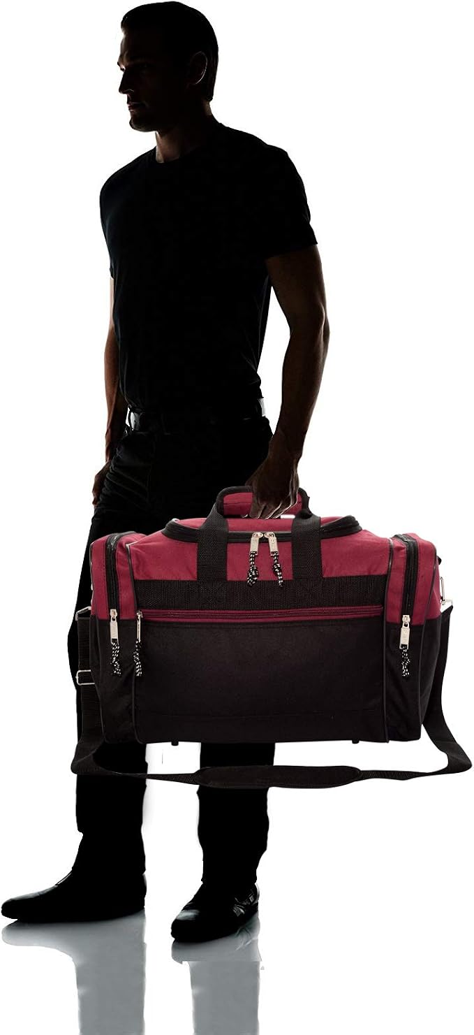 DALIX 17" Blank Duffle Bag Duffel Bag Travel Size Sports Durable Gym Bag - Image 7