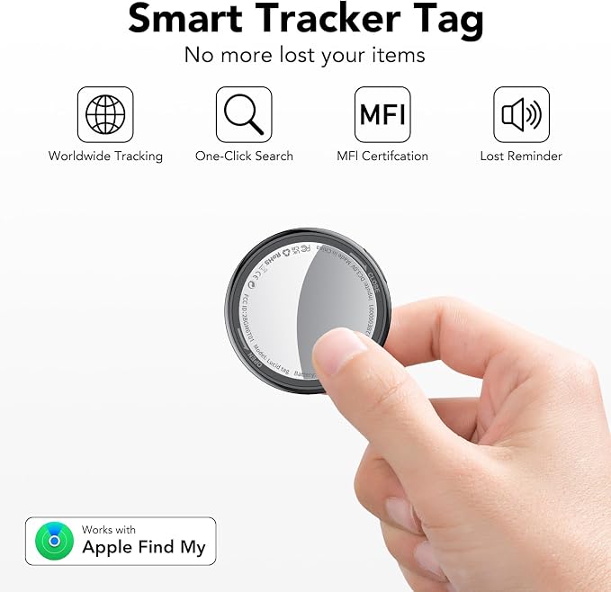 2025 New Air Tracker Tags-2 Pack, Replaceable Battery, Key Finder and Item - Image 2