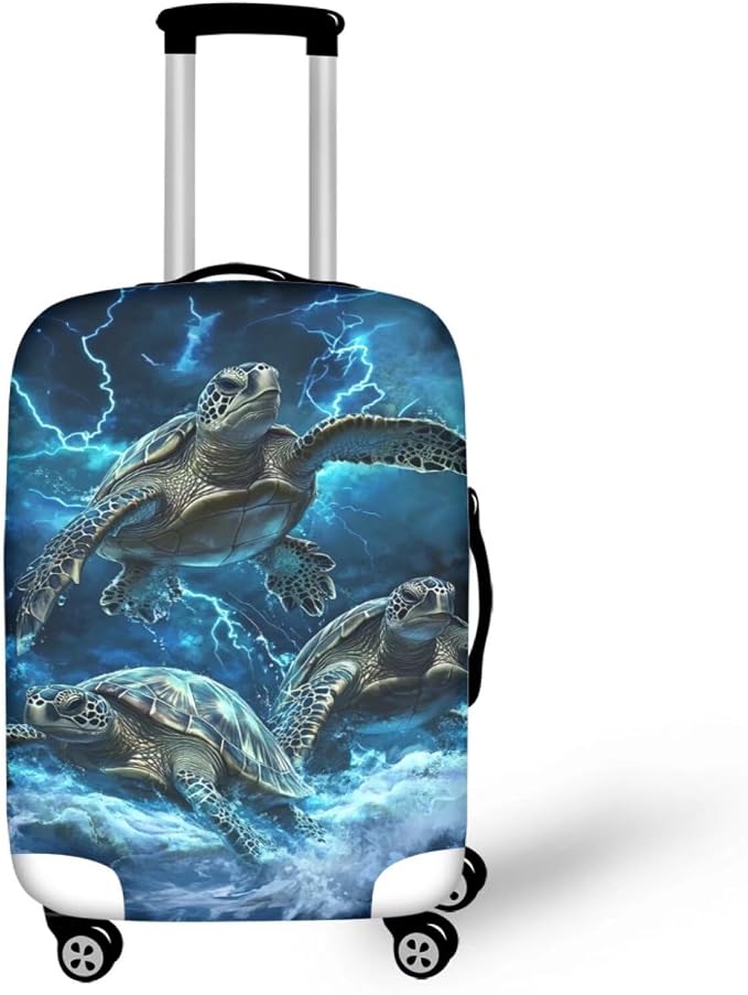 Sea Turtle Suitcase Cover Fits 22-25 Inch Luggage by Dremagia