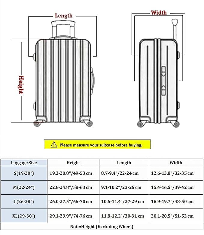 7-Mi Travel Luggage Cover Elastic Sleeve 19"-20" Anti-Scratch Suitcase - Image 6