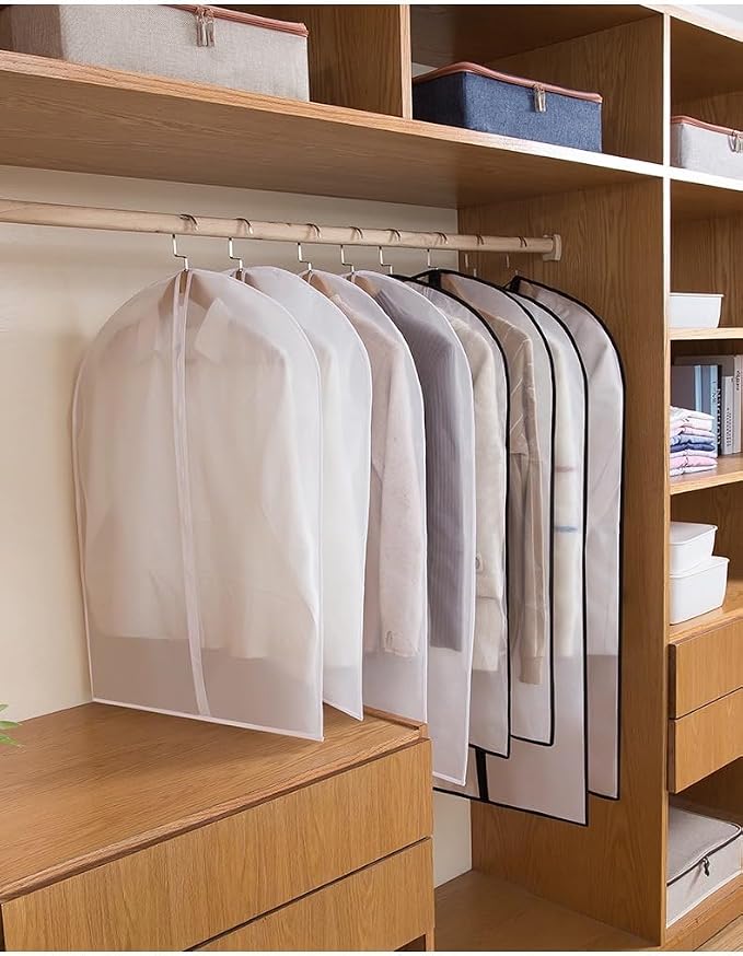 Garment Bags for Hanging Clothes 12 PCS Transparent Dress Bag for Traveling - Image 5