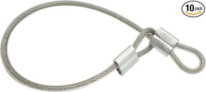 10 Pcs 2mm Wire 24 inch Vinyl Coated Stainless Steel Cable by Floyutin