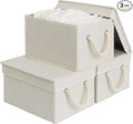StorageWorks Storage Bins with Lids, Decorative Storage Boxes with Lid and Soft by StorageWorks