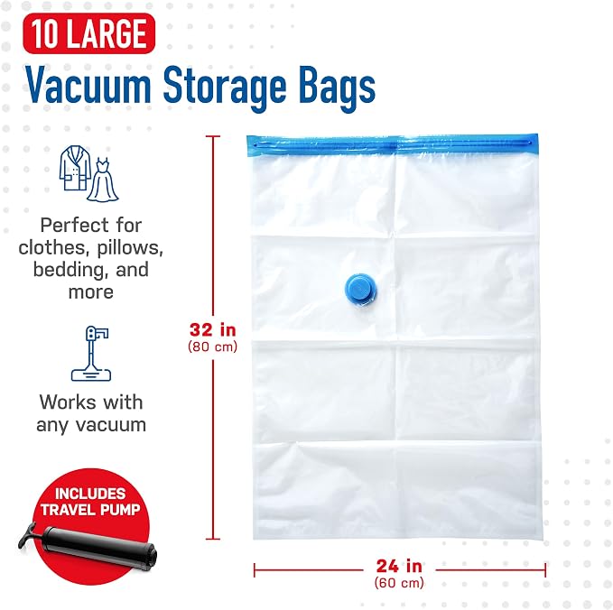 10 Pack Large Vacuum Storage Bags - Image 3