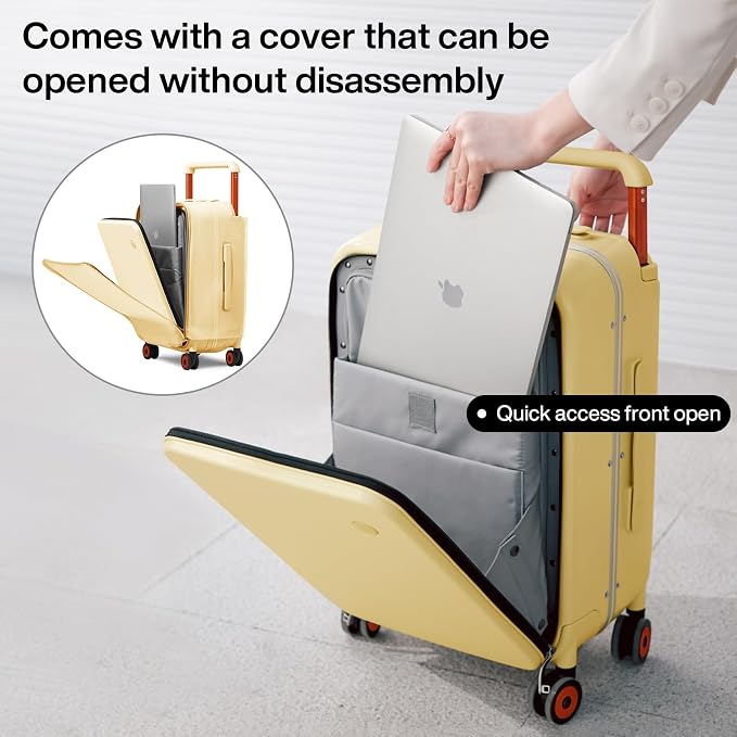 mixi Checked Luggage Wide Handle Luxury Design Rolling Travel Suitcase PC - Image 2