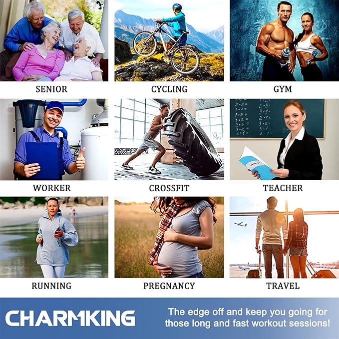 CHARMKING Compression Socks for Women & Men Circulation 15-20 mmHg is Best - Image 3