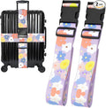 Colored Flowers Luggage Straps for Suitcases, Adjustable Luggage Travel Belt to by Unknown