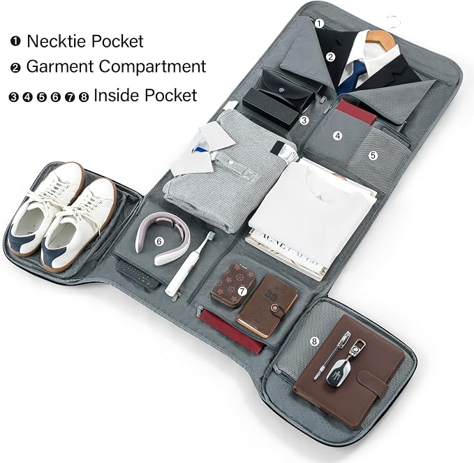 Hanke Carry on Garment Bags for Travel, Convertible Duffle Bag Luggage Bag - Image 3