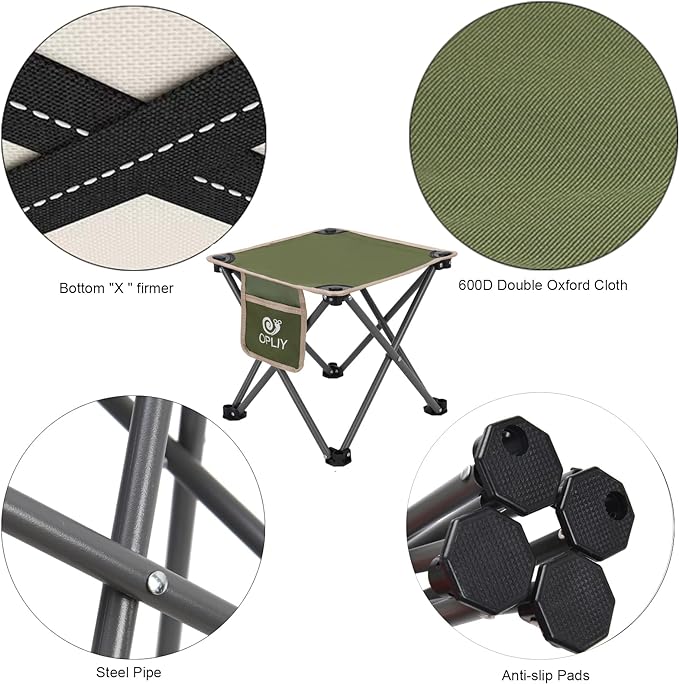 Opliy Camping Stool, Folding Samll Chair Portable Camp Stool - Image 5
