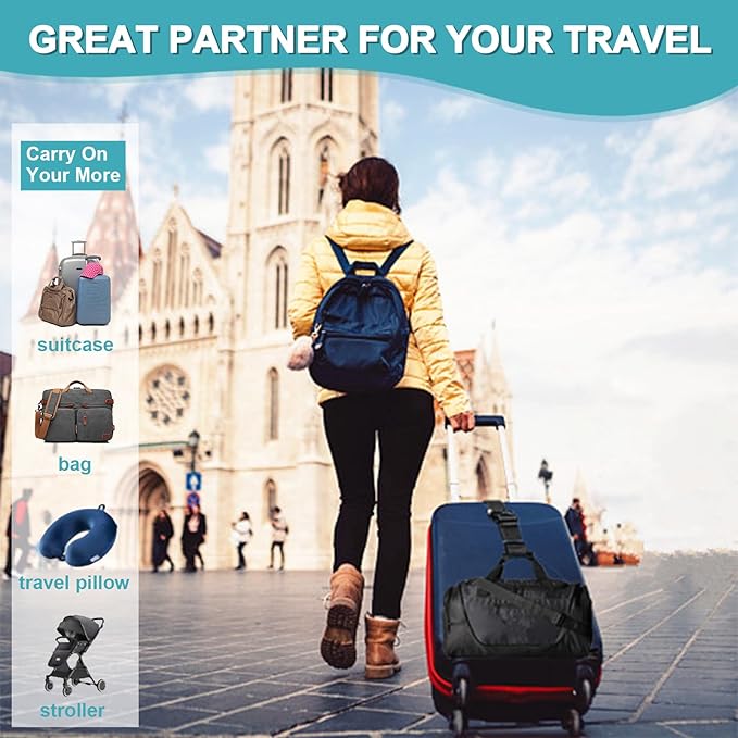 2Pack Luggage Straps Add Bag Luggages Straps to Connect Two Suitcases, - Image 5