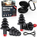 Motorcycle Ear Plugs, 2 Pairs Reusable Silicone, 26dB Wind Noise Reduction & by VIGOROAD