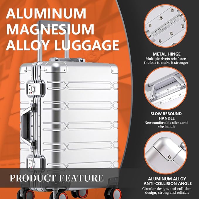 WEICHEN All Aluminum Magnesium 29 Inch Large Luggage - Image 2