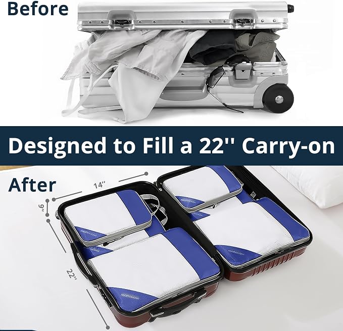 Compression Packing Cubes 3 Set, Compressible Space-Saving Packing Cubes - Image 6