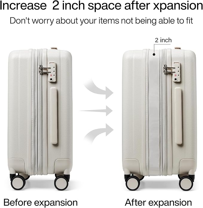 Hanke 24 Inch Expandable Checked Luggage Lightweight PC Hard Case luggage - Image 3