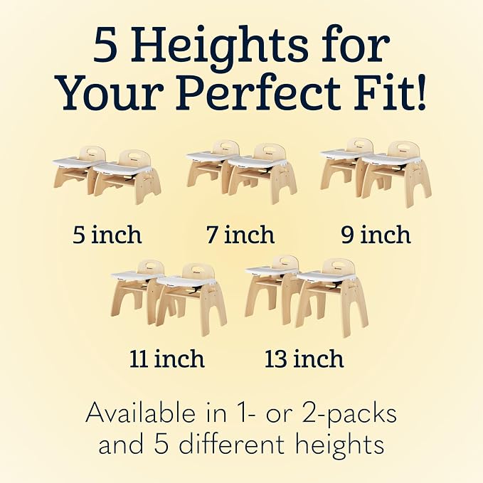 Foundations Easy Serve 13" Wood Feeding Chair - Image 9
