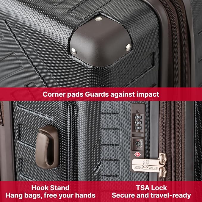 LEGEND WALKER DECK Hardside Expandable Luggage, 26 inch, 5514-59-GR - Image 3