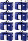 TAILI 8 Pack Dark Blue Extra Large Moving Bags, Heavy Duty Totes by TAILI