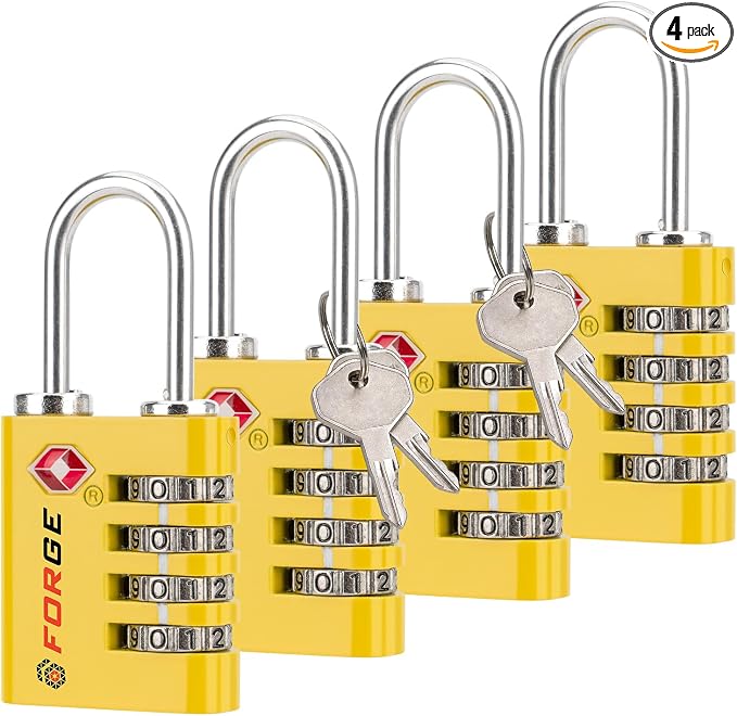 Forge Dual-Opening: Key or Combination Access Lock, TSA Approved Locks by Forge