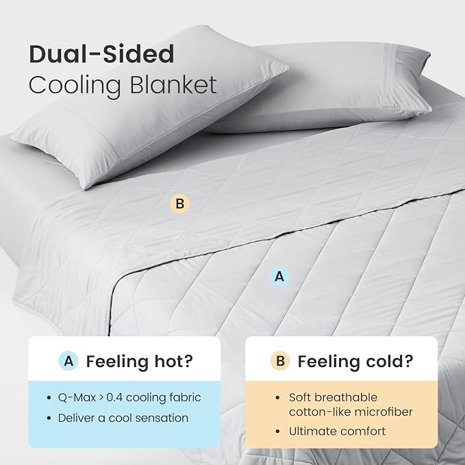Cozy Bliss Cooling Blanket for Hot Sleepers, Q-Max 0.4 Cooling Comfort for - Image 2
