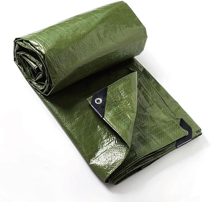 GUARD SHIELD Tarp Green 10x12 Feet Multi Purpose Waterproof Poly Tarp Cover 5mil by GUARDSHIELD