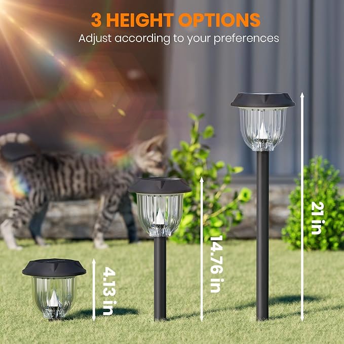 AOSEA 2 Pack Solar Pathway Lights Outdoor Waterproof - Image 4