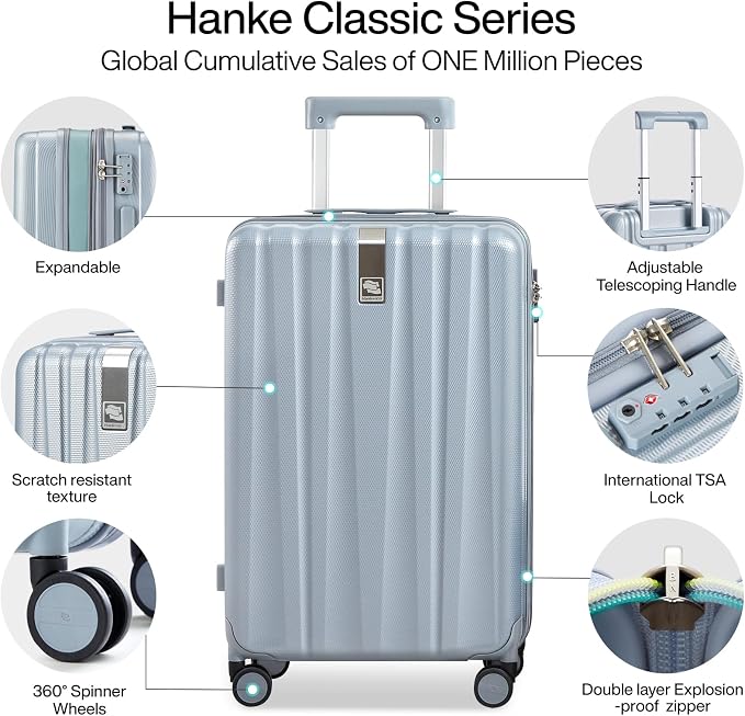 Hanke 29 Inch Expandable Checked Luggage Lightweight PC Hard Shell Luggage - Image 5