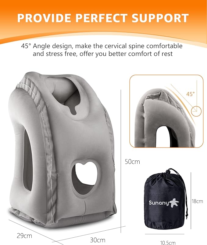 Sunany Travel Pillow, Inflatable Neck Pillow Used - Image 5