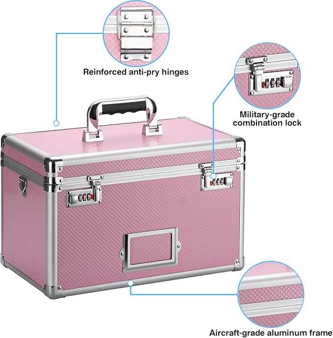 13.4 x 8 x 8.7 Inch Lockable Storage Box - Image 2