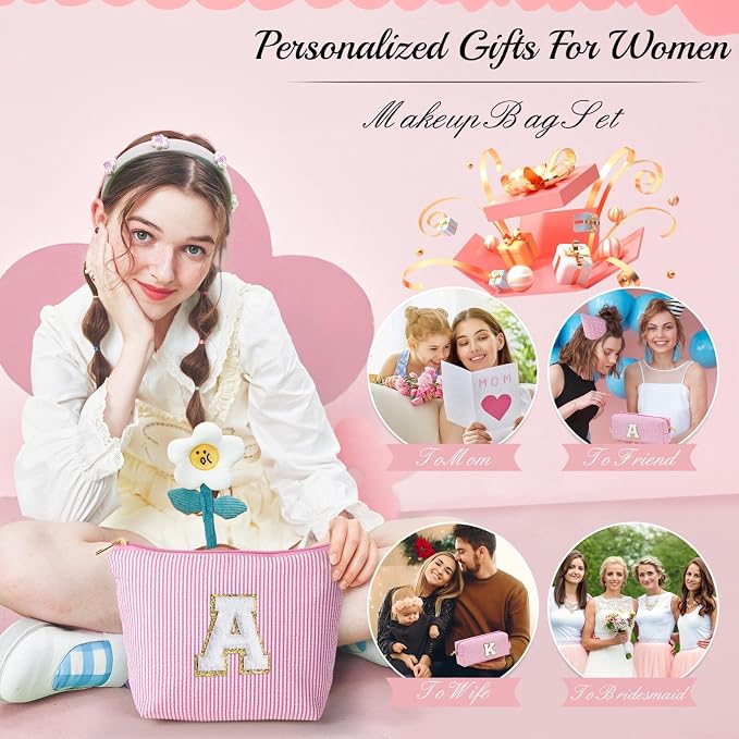 YOOLIFE Preppy Makeup Bag for Women - Image 3